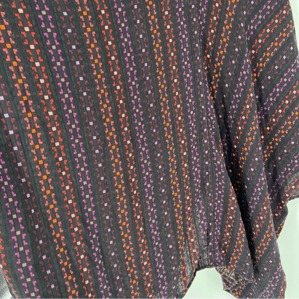 Ace & Jig Camino poncho mardi gras‎ calico 100% Cotton Reversible Wrap Kimono